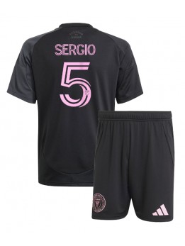 Inter Miami Sergio Busquets #5 Replika Borta Kläder Barn 2025-26 Kortärmad (+ byxor)